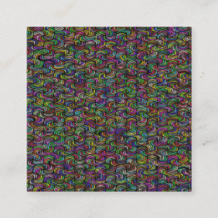 Geometric Abstrakt Mosaic Art Fyrkantigt Visitkort