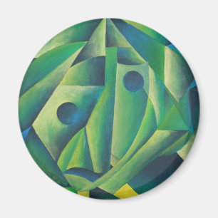 Geometric Abstrakt Village Woman and Headscarf Magnet