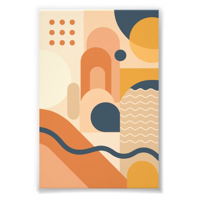 Geometric Abstrakt Wall Art Fototryck (Framsidan)