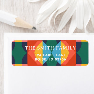 Geometric Address labels Returadress Etikett