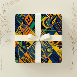 Geometric African American Gifts Ethnic Abstrakt Presentpapper