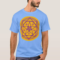 Geometric Alchemy Symbols Lila and Gult Design