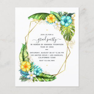 Geometric Aloha Tropical Summer Beach Studenten Flygblad