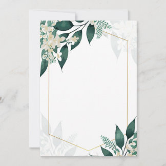 Geometric and Flowers Inbjudningar