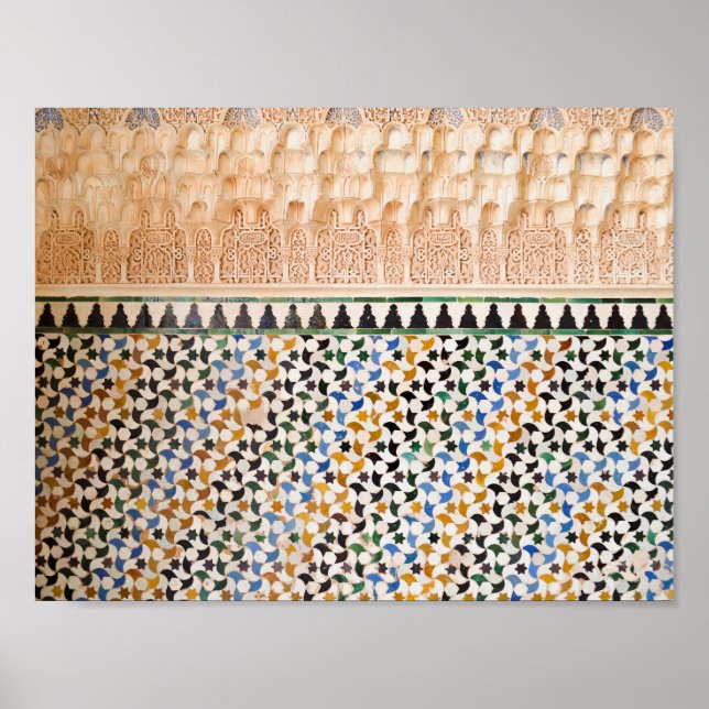 Geometric Arabesque Boho Stil Poster (Framsidan)