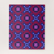 Geometric Arabesque Mönster i Vibrant Rosa och Bl