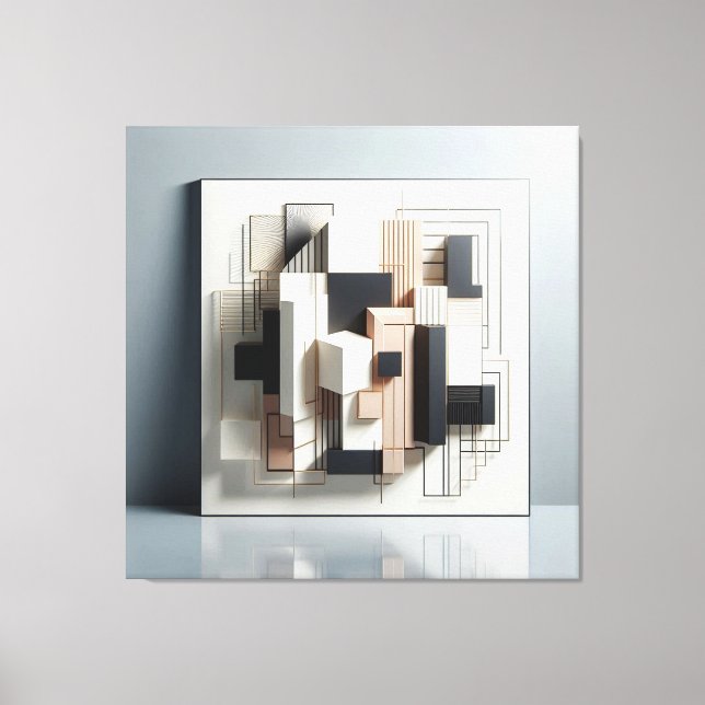Geometric Architectural Layers Canvastryck (Framsida)