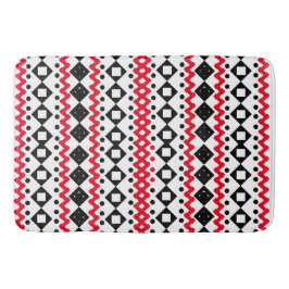 Geometric Art Black and White-provdesign Badrumsmatta