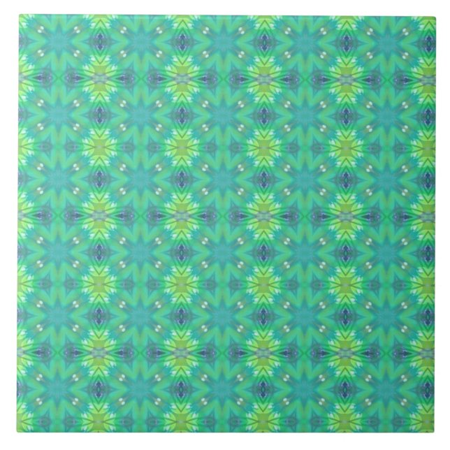 Geometric art bright emerald grönt design  kakelplatta (Framsidan)