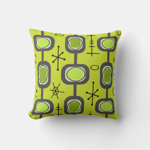 Geometric Art Chartreuse-Grönten för rumsålder Kudde