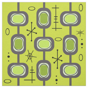 Geometric Art Chartreuse-Grönten för rumsålder Tyg