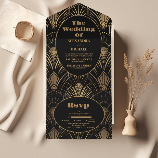 Geometric Art Deco Bröllop (Skapare uppladdad)