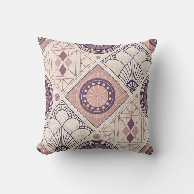 Geometric Art Deco för neutralt Kudde (Framsida)