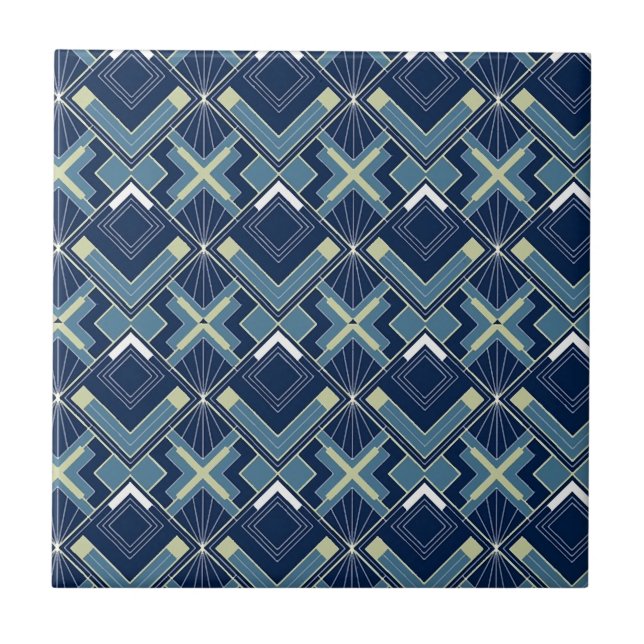 Geometric Art Deco Kakelplatta (Framsidan)