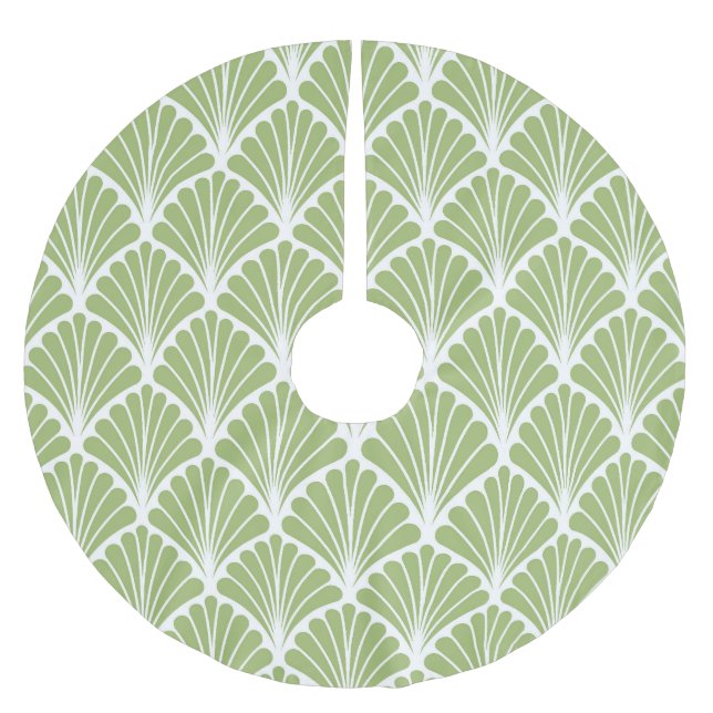 Geometric Art Deco, sömlös mönster Julgransmatta Borstad Polyester (Framsidan)