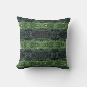 Geometric art grönt löv pelare av gräs i mönster kudde