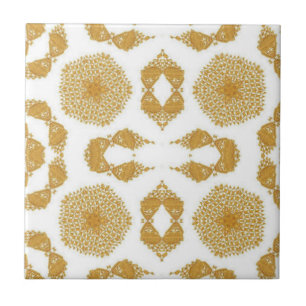 Geometric Art guld star white keramisk panel Kakelplatta