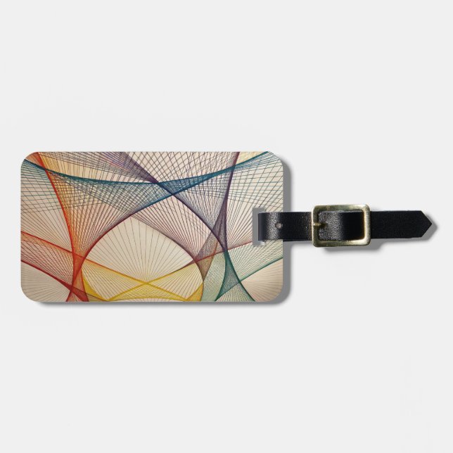 Geometric Art Luggage Tag Bagagebricka (Horisontell Framsida)