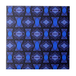 Geometric Art modern sapphire blue navy Kakelplatta