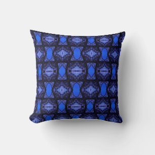 Geometric art mönster blue vid kudde