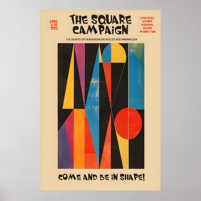 Geometric Art Poster Colorful Abstract Exhibition (Framsidan)