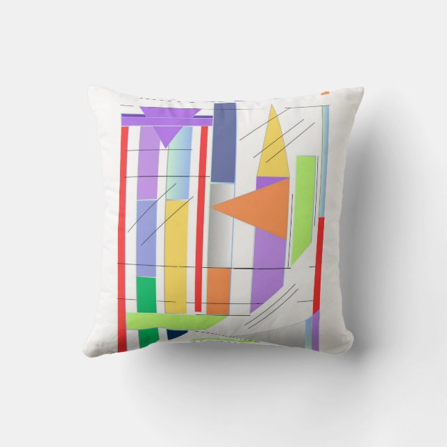 "Geometric Art Print Premium 24" x 36''' Wall Art Kudde (Baksida)
