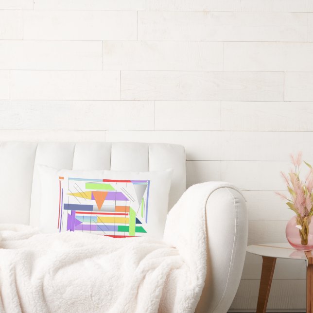 "Geometric Art Print Premium 24" x 36''' Wall Art Lumbarkudde (Soffa)