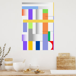 "Geometric Art Print Premium Poster Wall Art