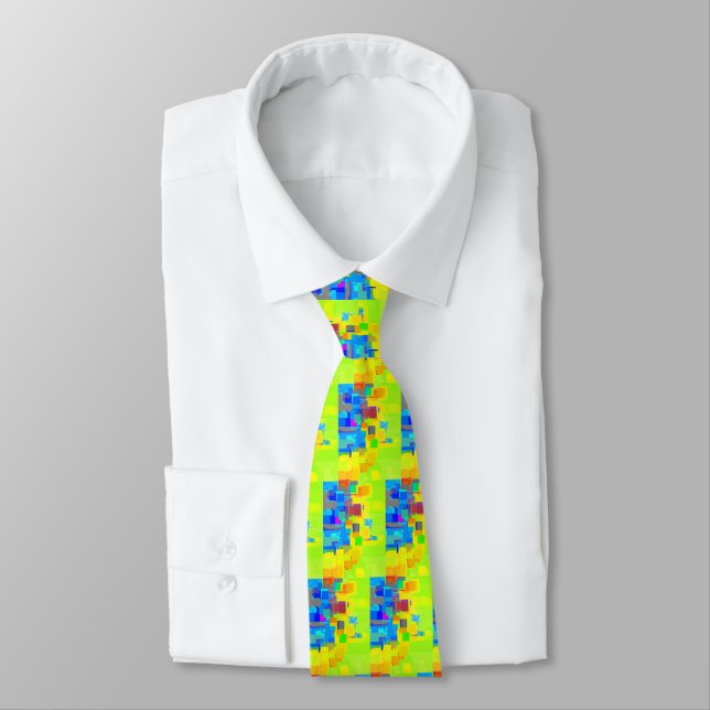 Geometric Art Tie i Himlar Slips (Bunden)