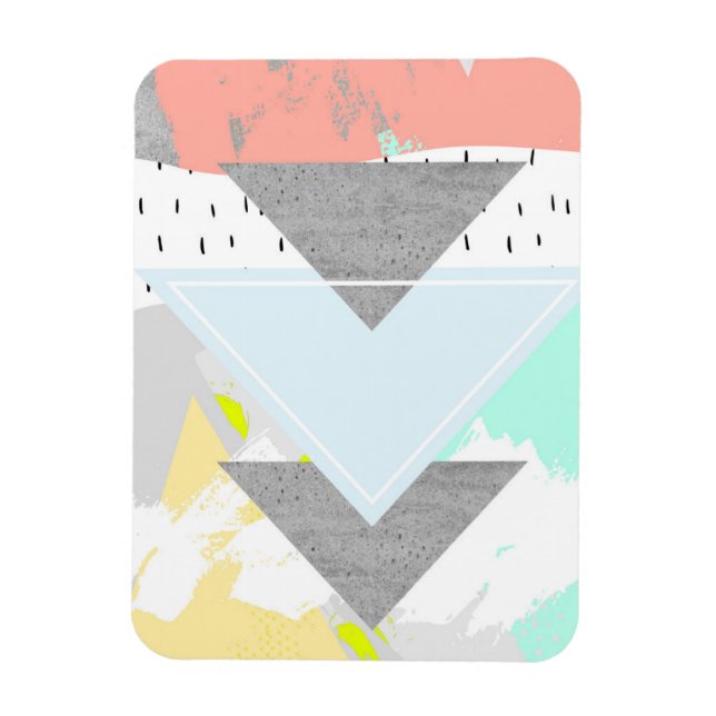 Geometric Art-utskrift Magnet (Vertikal)