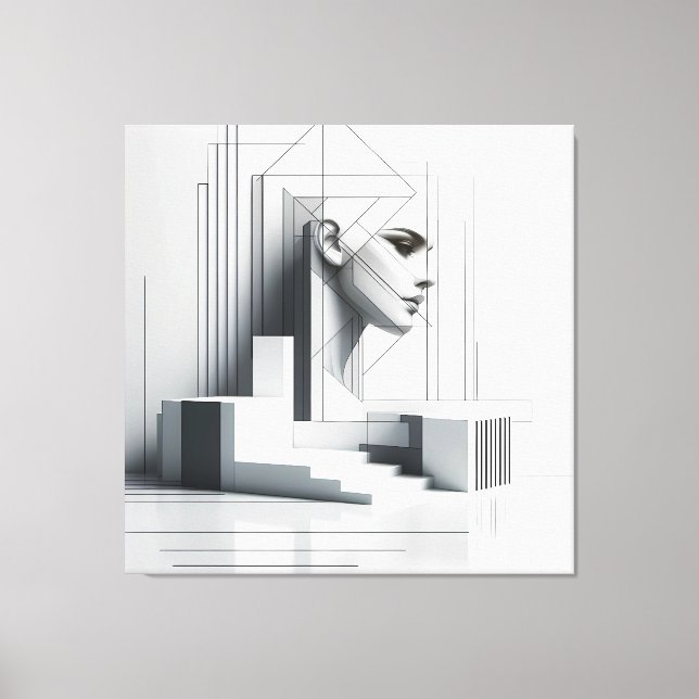 Geometric Ascending Profil Canvastryck (Framsida)