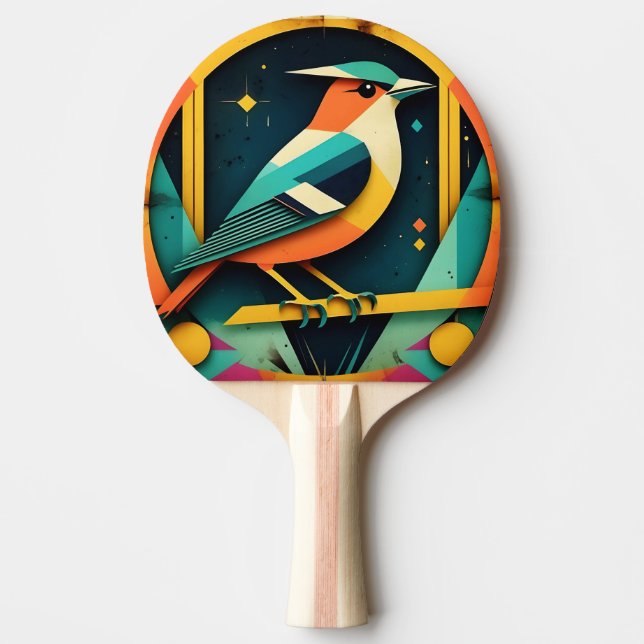 Geometric Avian Art Pingisracket (Framsidan)