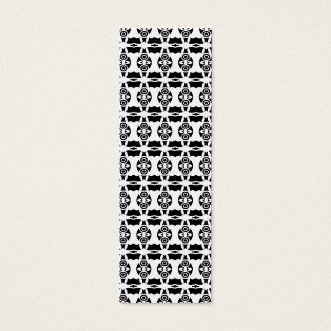 Geometric b/w Bookmark 10 Litet Visitkort (Framsidan)