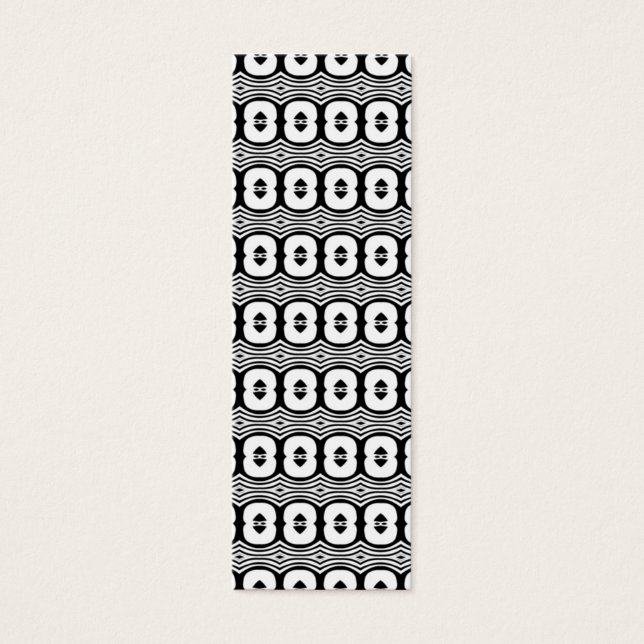Geometric b/w Bookmark 12 Litet Visitkort (Framsidan)