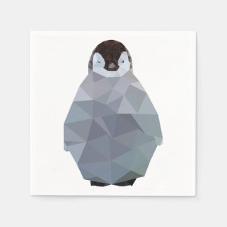 Geometric Baby Penguin-utskrift Pappersservett