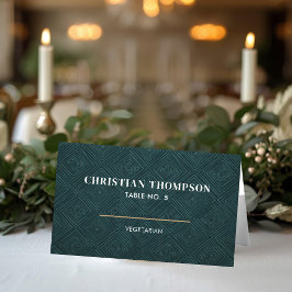 Geometric Background Modern Wedding Place Card Bordsnummer