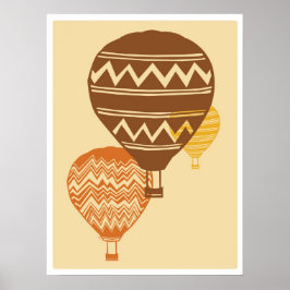 Geometric Balloon Fiesta Poster