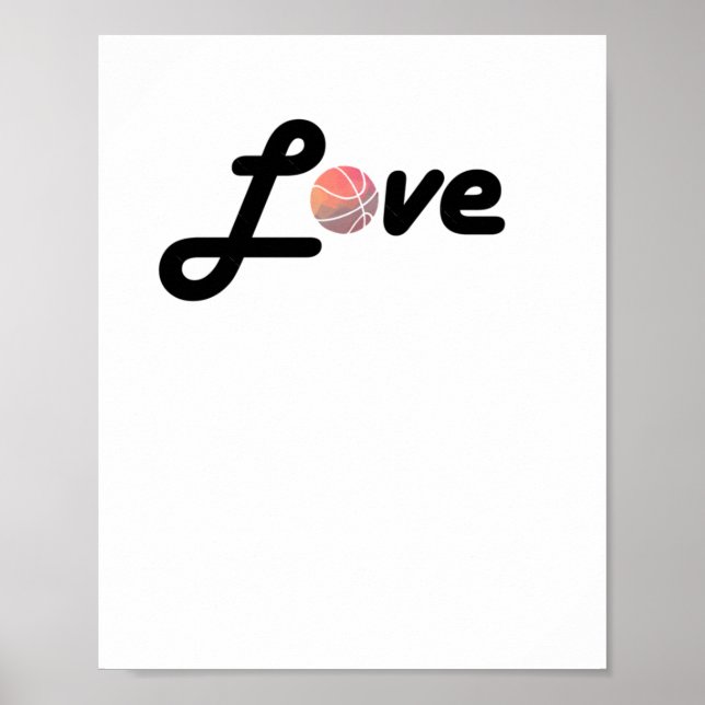 Geometric Basketball Shape Low Poly Basketball Gif Poster (Framsidan)