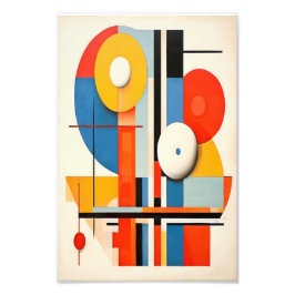Geometric Bauhaus Minimalist Abstrakt Art Fototryck