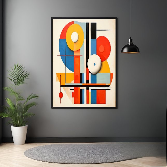 Geometric Bauhaus Minimalist Abstrakt Art Poster (Skapare uppladdad)
