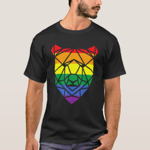 Geometric Bear Lgbt Pappa Manar Gay pride Month Fa T Shirt