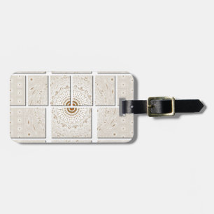 Geometric Beige Tonal Design med minimal Neutralt Bagagebricka