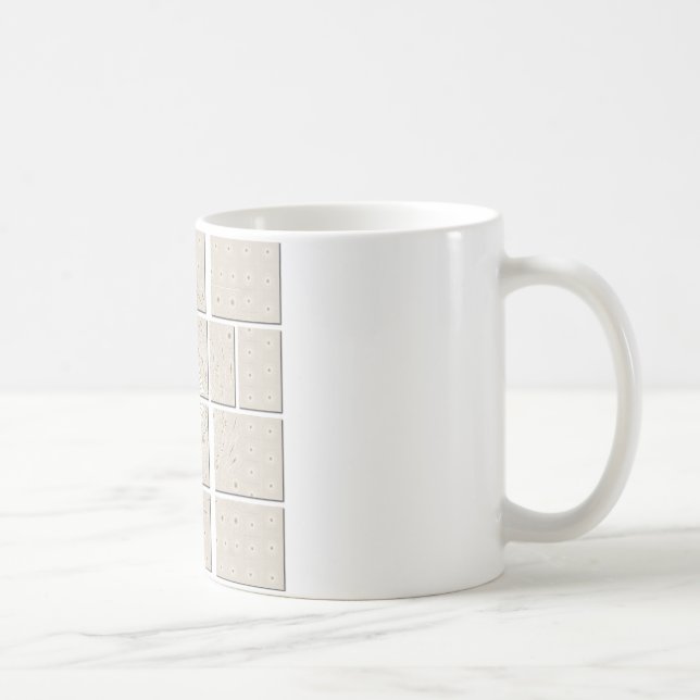 Geometric Beige Tonal Design med minimal Neutralt Kaffemugg (Höger)