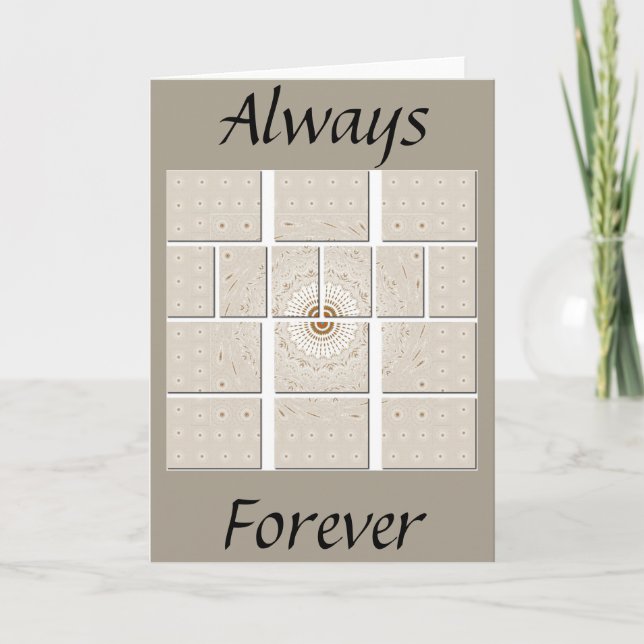 Geometric Beige Tonal Design med minimal Neutralt Kort (Framsida)
