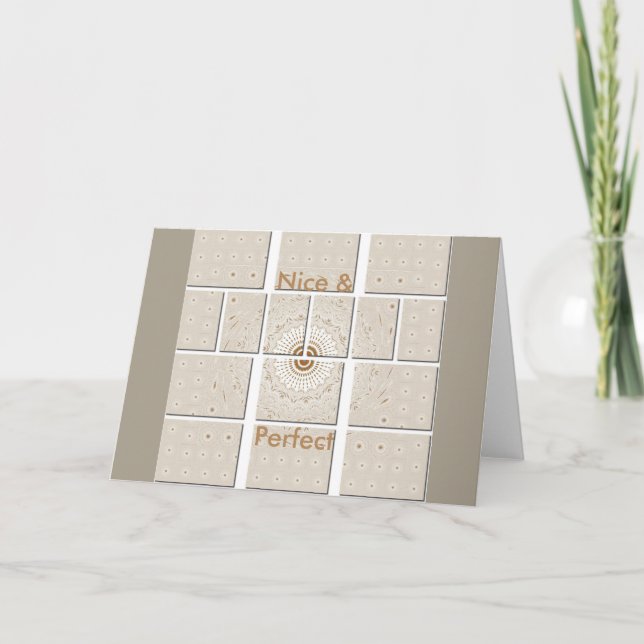Geometric Beige Tonal Design med minimal Neutralt Kort (Framsida)