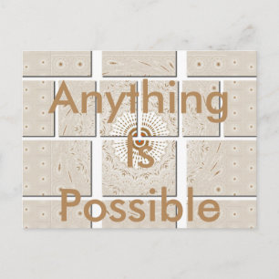 Geometric Beige Tonal Design med minimal Neutralt Vykort