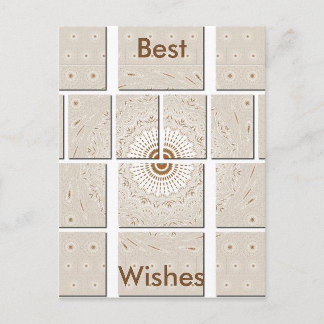 Geometric Beige Tonal Design med minimal Neutralt Vykort (Framsida)