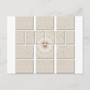 Geometric Beige Tonal Design med minimal Neutralt Vykort
