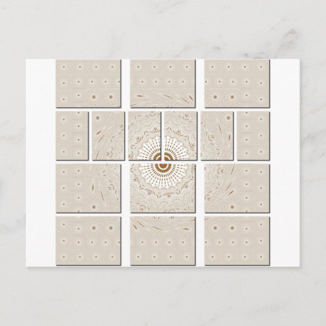 Geometric Beige Tonal Design med minimal Neutralt Vykort (Framsida)