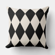 Geometric Black and White Diamond Harlequin Modern